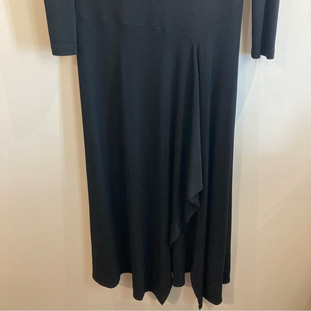 JOSEPH RIBKOFF Sz 12 Maxi Length Scoop Neck Empire Waist Ruffle Side Flowy Dress - Picture 3 of 11